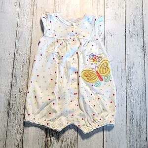 Butterfly Romper with Colorful Polka Dots